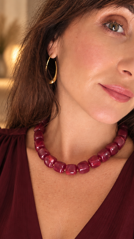 COLLIER BORDEAUX