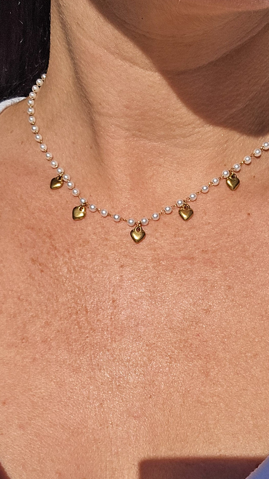 COLLIER PERLE COEUR