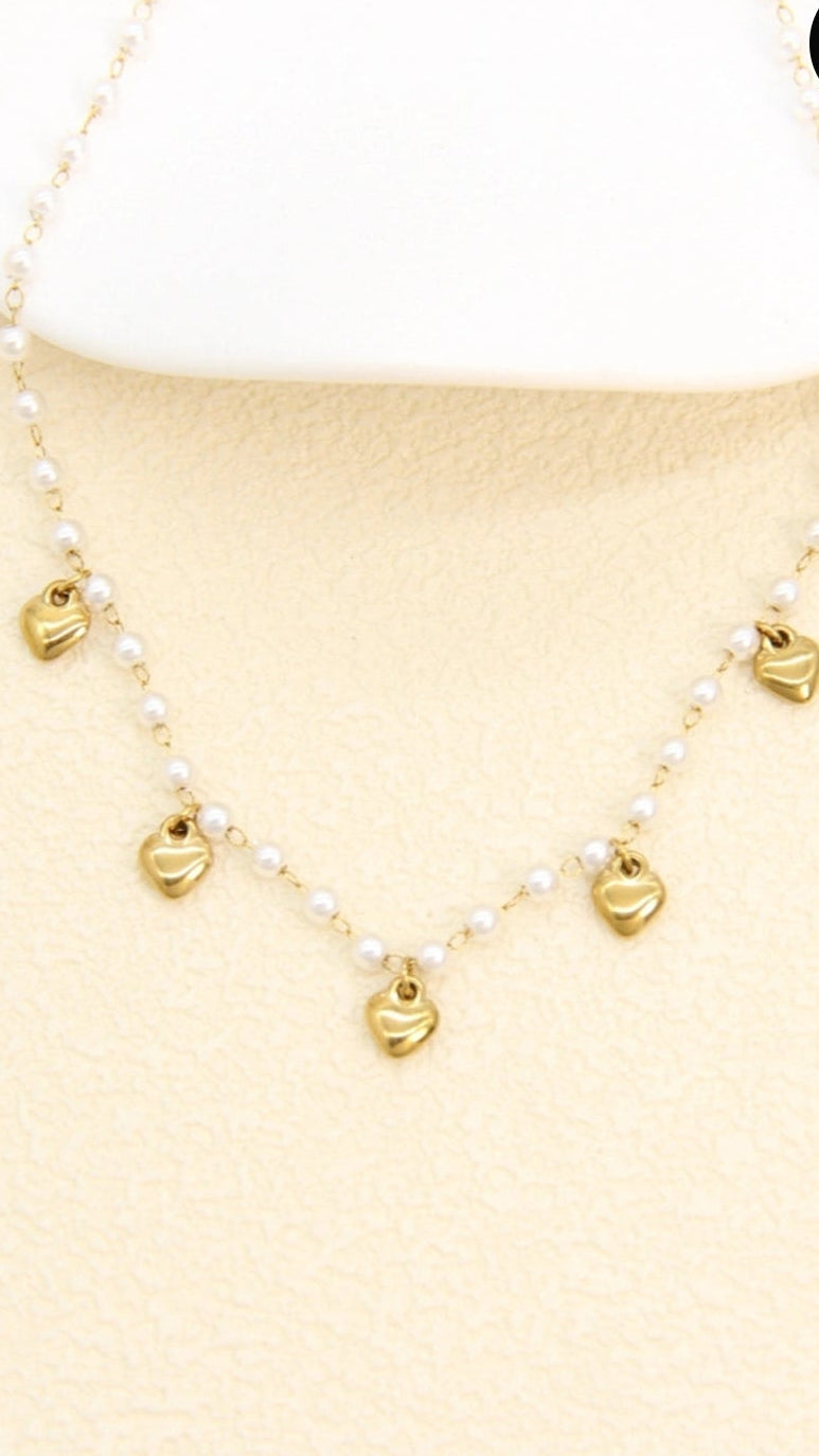 COLLIER PERLE COEUR