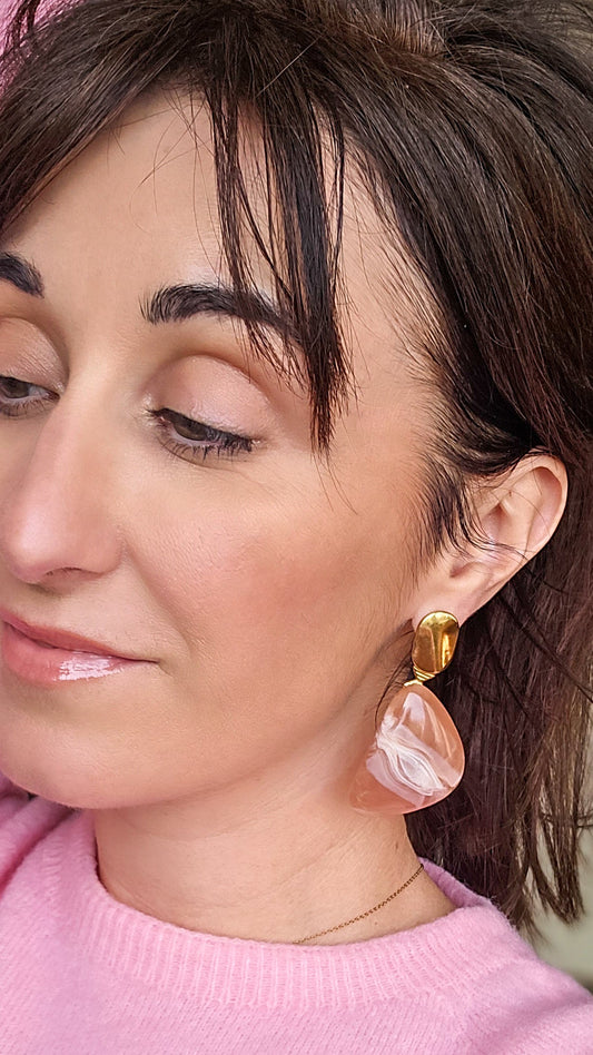 BOUCLES D OREILLES NACRE