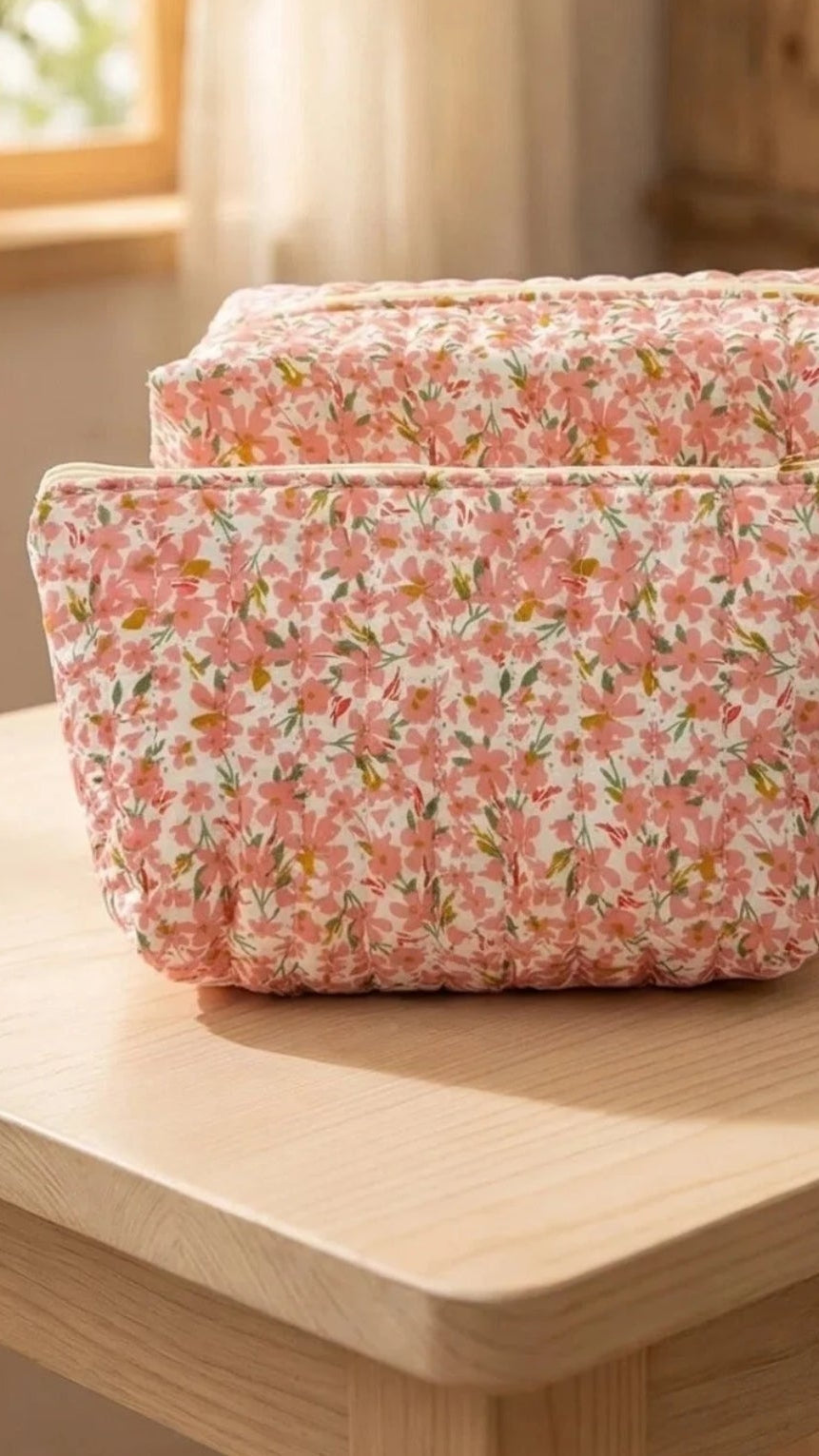 DUO POCHETTE TROUSSE FLEURIE