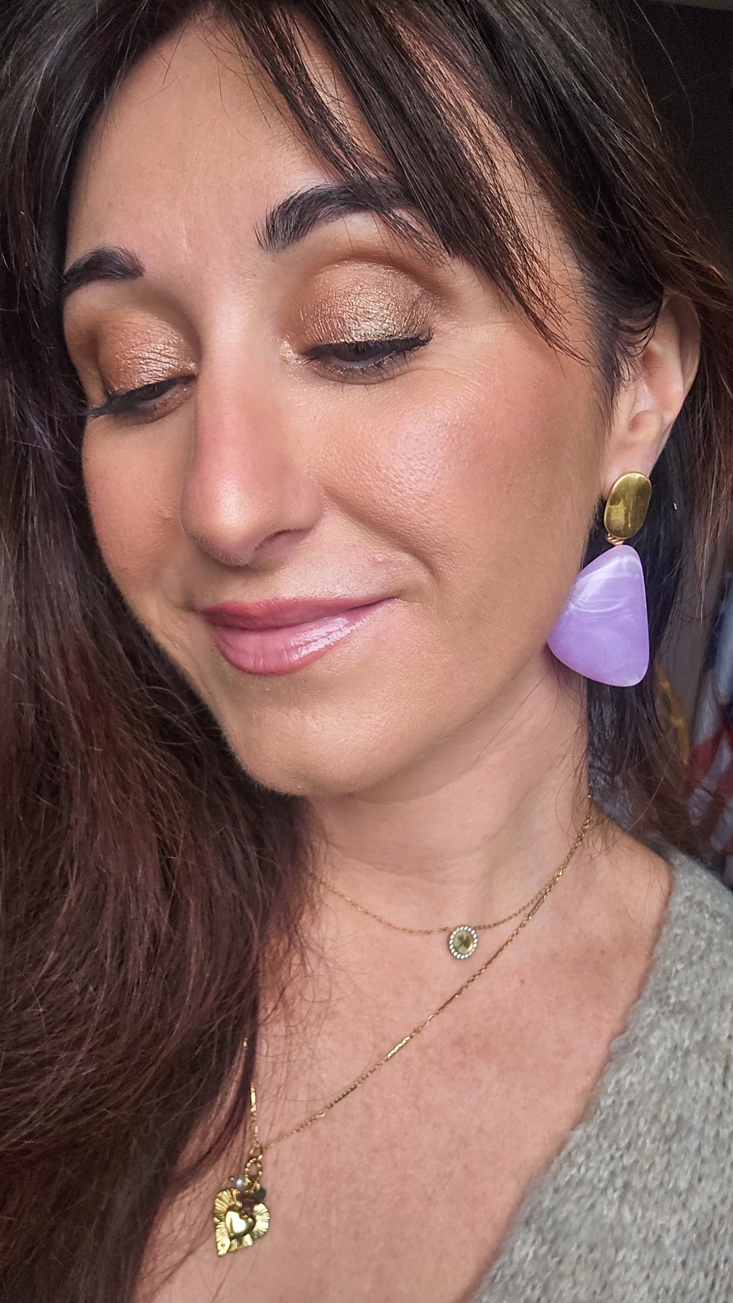 BOUCLES D OREILLES NACRE