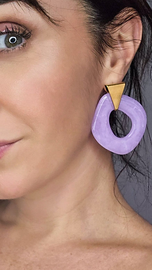 BOUCLES D OREILLES LILA