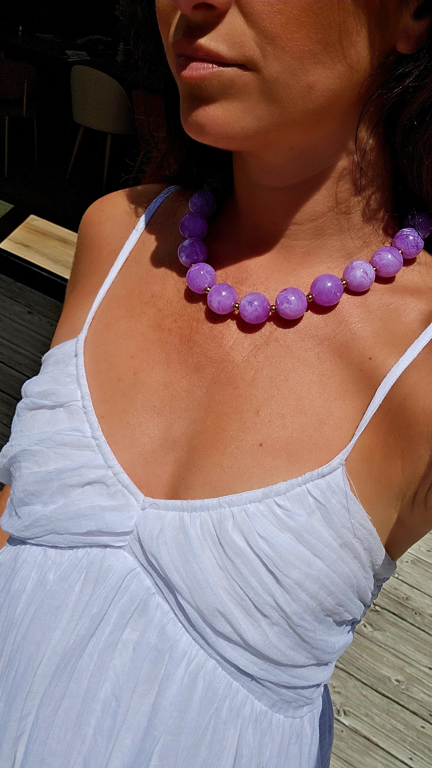 COLLIER LILA SOLDE 50%✨️